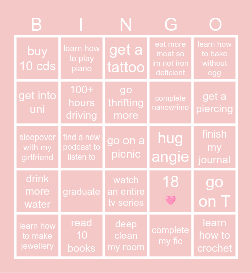 Nico Bingo🌱🦇 Bingo Card