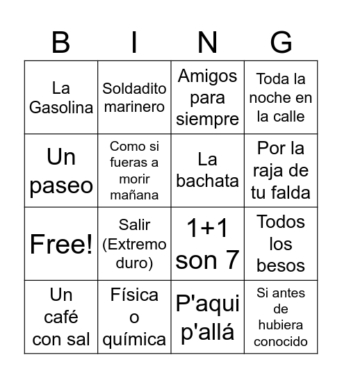 Un barquito de vela Bingo Card