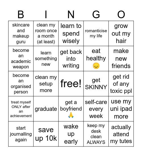 2025 Bingo Card