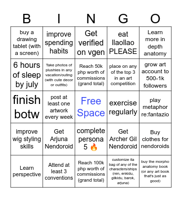 2025 Bingo Card