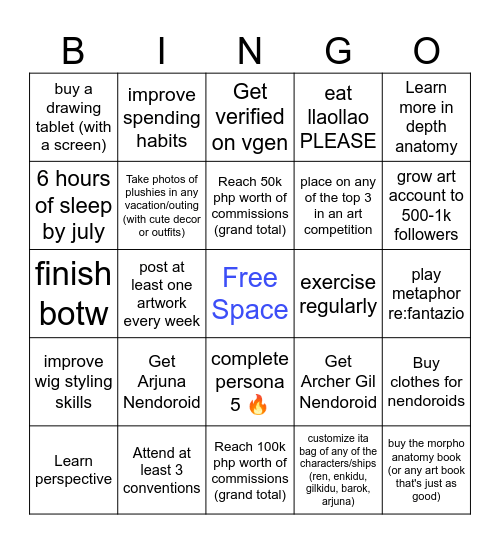 2025 Bingo Card