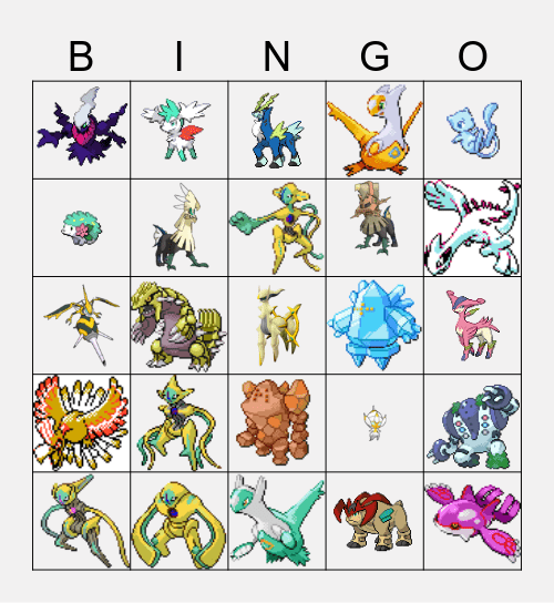 Shiny bingo 2025 Bingo Card