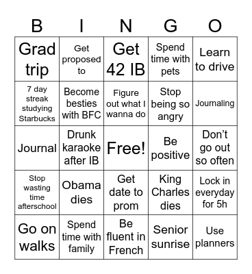 2025 Bingo Card