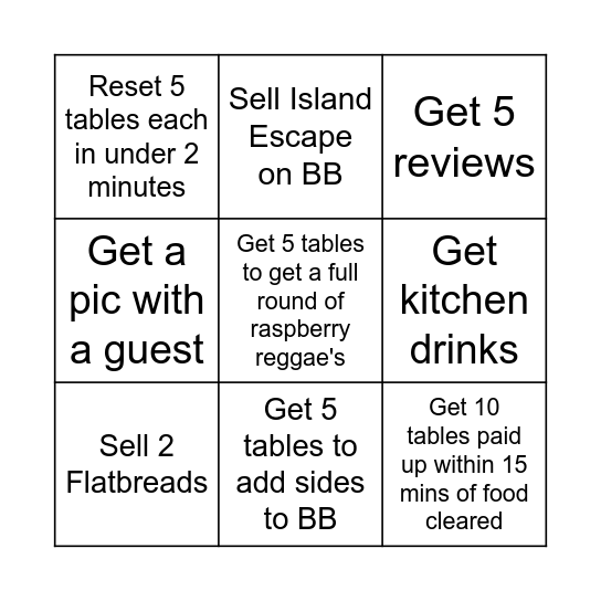 FLOOR BINGO Card
