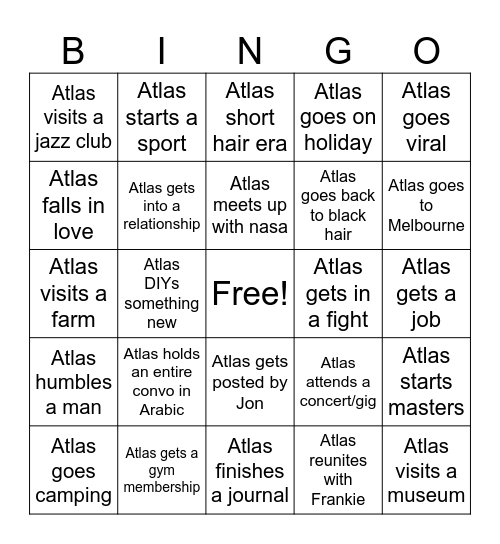 2025 BINGO Card