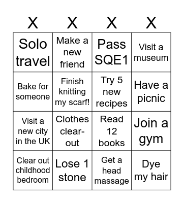 Tori’s 2025 Bingo Card