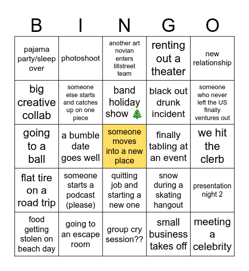 ★ art nova 2025 ★ Bingo Card