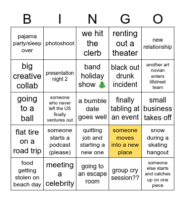 ★ art nova 2025 ★ Bingo Card