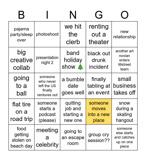 ★ art nova 2025 ★ Bingo Card
