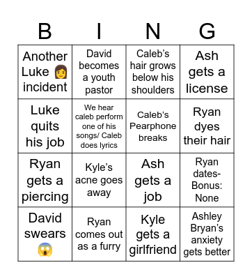 Friend Group Bingo 2025 Bingo Card