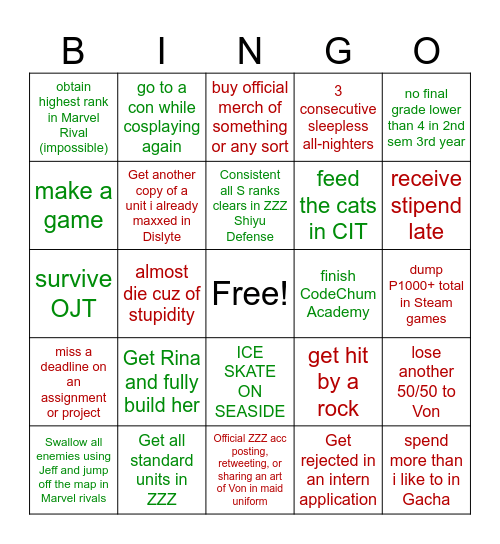 2025 BINGO FIEL Bingo Card
