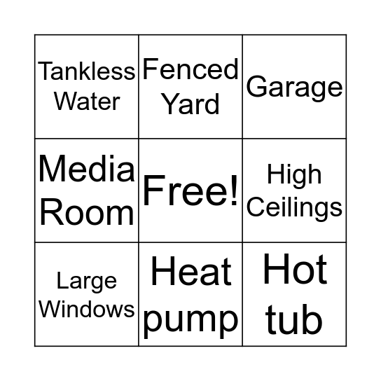 Feature vs. Benefit Bingo Card