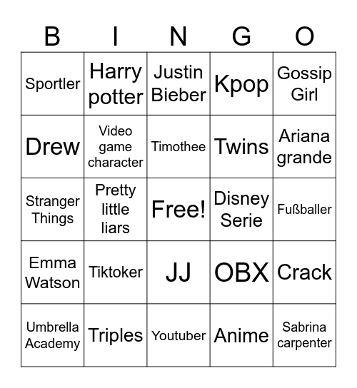 Edits Bingo Card