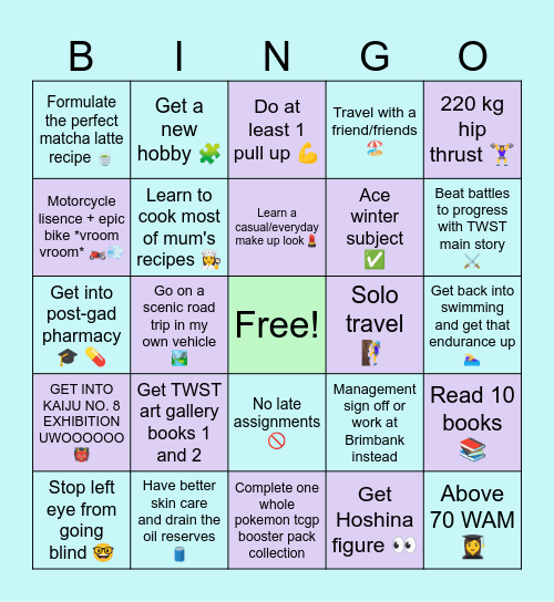 It's time we lock in Bingo Card