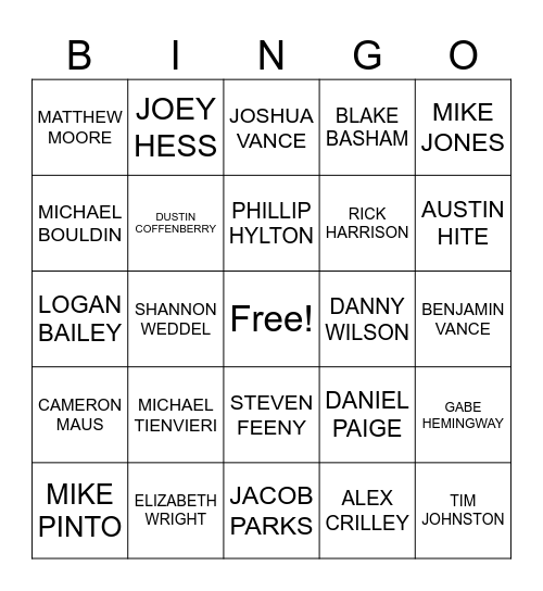 BOTTOM FEEDER BINGO Card