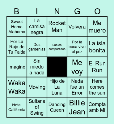 Bingo Musical Campos Román Bingo Card