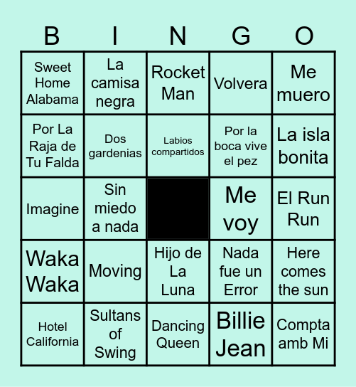 Bingo Musical Campos Román Bingo Card