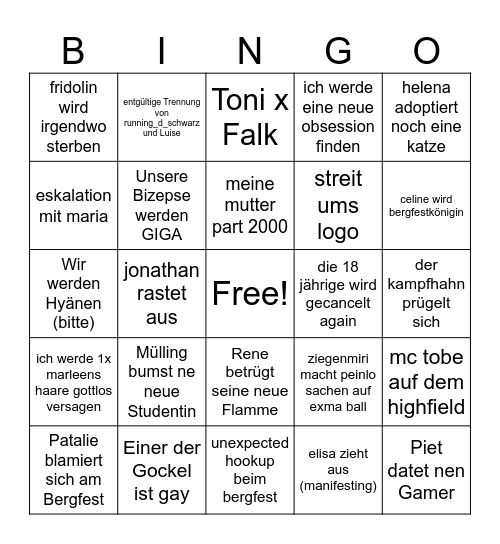 2025 Bingo Card