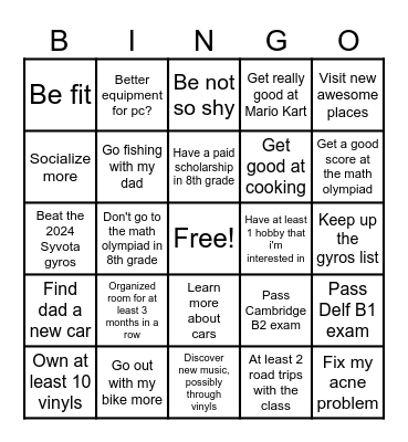 2025 BINGO CARD Bingo Card