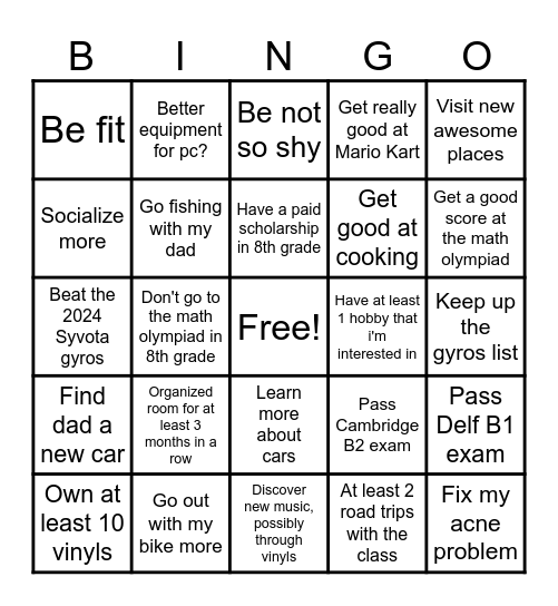 2025 BINGO CARD Bingo Card