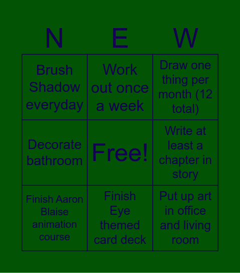 New Years Bingo Card