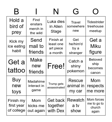 2025 Bingo Card