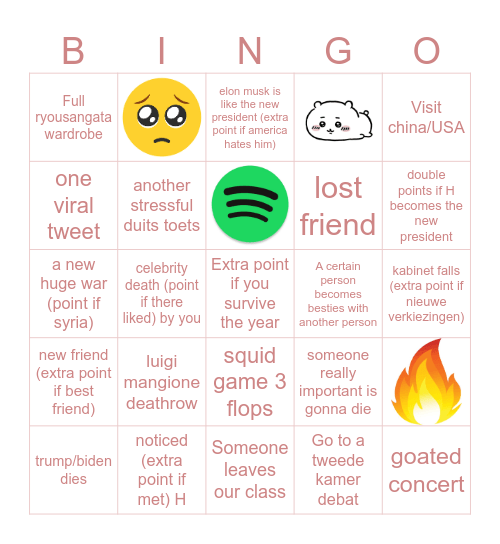 2025 bingo Card