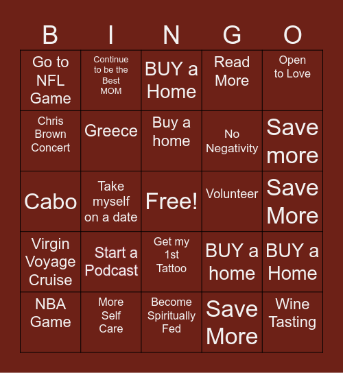 2025 BIG ENERGY BINGO Card