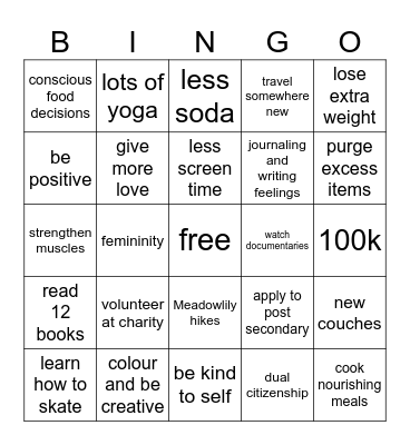 2025 BINGO Card