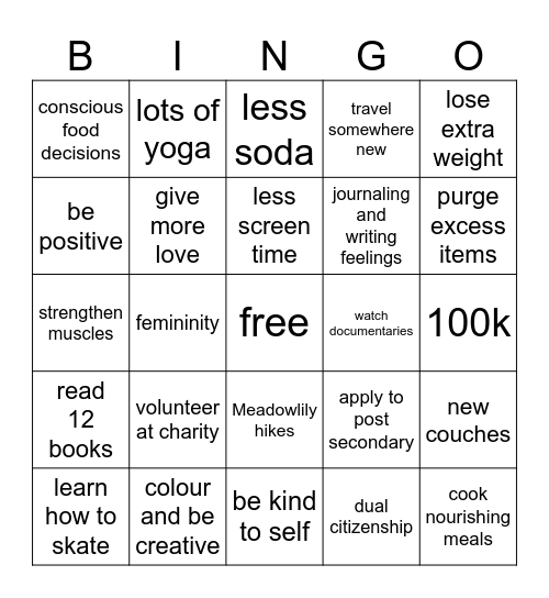 2025 BINGO Card