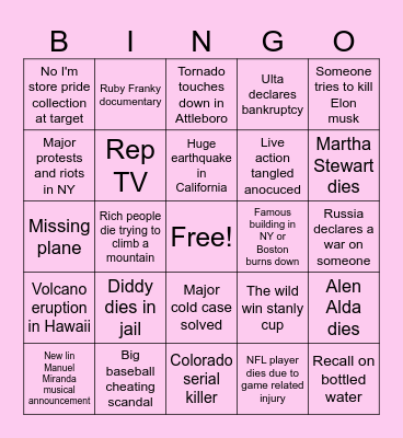 2025 Bingo Card