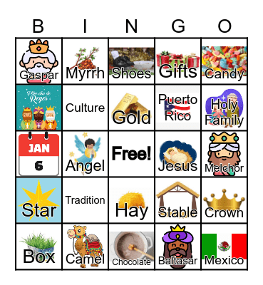Reyes Bingo Card