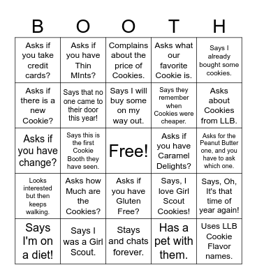 TROOP 236 BOOTH BINGO Card