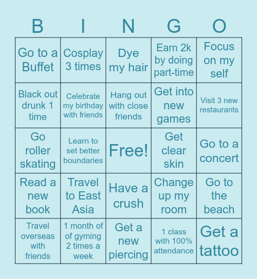 2025 Bingo! Bingo Card