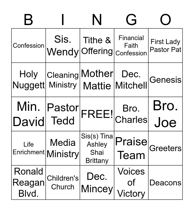 Getting to Know Grace Bingo Card