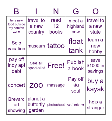 2025 BINGO CARD Bingo Card