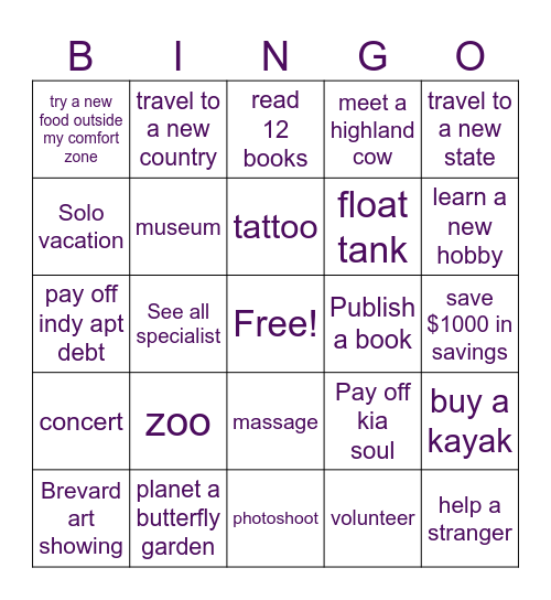 2025 BINGO CARD Bingo Card