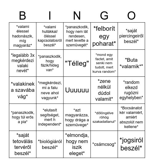 Lulu Bingo Card