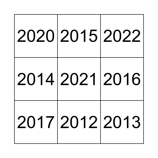 2011-2023 Bingo Card