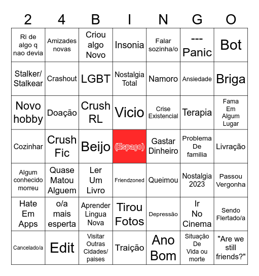 2024 bingo Card