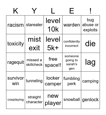 daybreak bingo Card