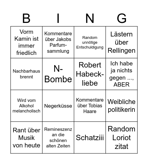 Tolasch-Bingo Card