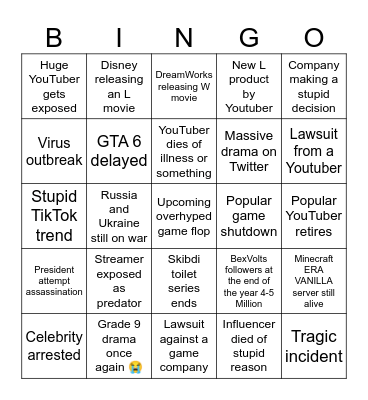 2025 BINGO Card