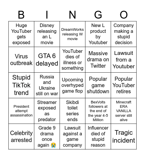 2025 BINGO Card