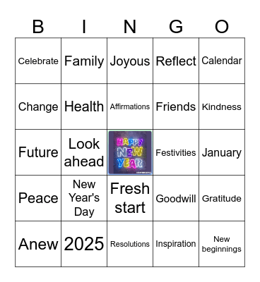 Happy New Year! Bingo Card