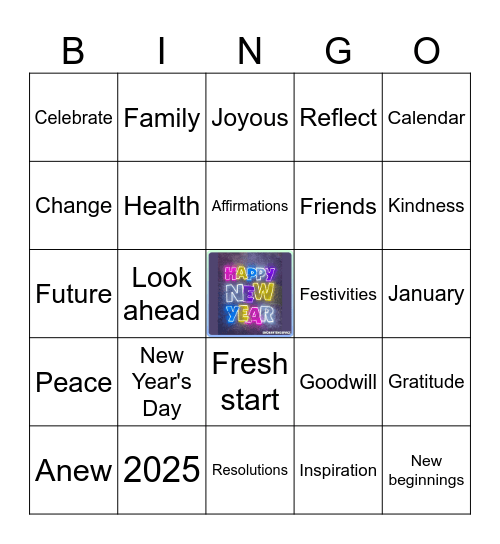 Happy New Year! Bingo Card