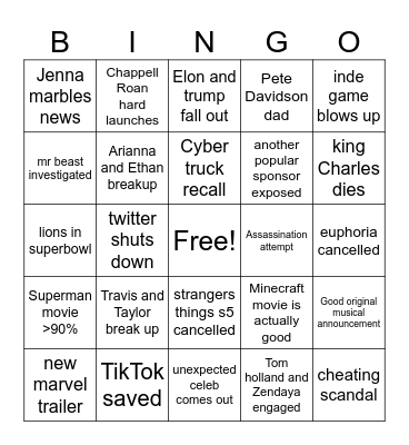 2025 bingo Card