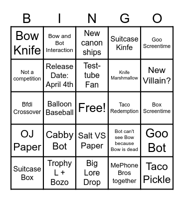 II 2025 Bingo Card