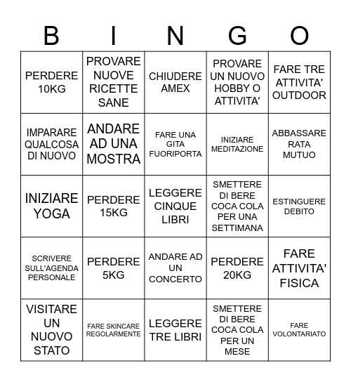 Bingo Card 2025 Bingo Card