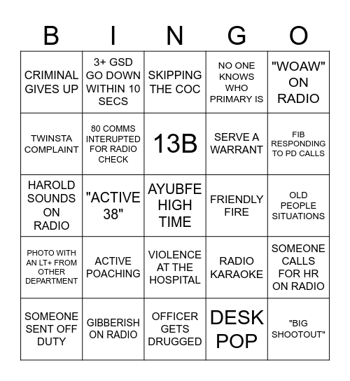 PD Hydration Bingo Card